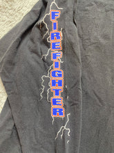 Load image into Gallery viewer, Firefighter Dept Shirt Adult 2XL XXL Black Lightning Wolf Run With The Pack Mens