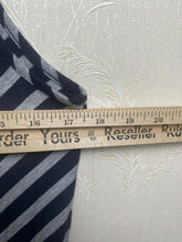 Load image into Gallery viewer, Caslon Dress Womens Large Navy Gray Sundress Lagenlook Maxi Rayon Spandex