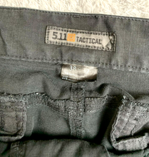 Load image into Gallery viewer, 5.11 Tactical Pants Adult 38x32 Black Cargo Pocket Utility Outdoor Workwear Mens