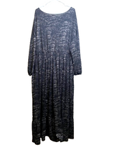 Load image into Gallery viewer, LuLaRoe Dress Womens 3XL XXXL Black Gray Maxi Long Tiered Lagenlook Spandex Lady