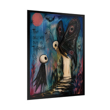 Load image into Gallery viewer, Rolled Poster — 'The Only Way Out Is Through' Gothic Moth Art Print
