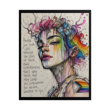 Load image into Gallery viewer, "Their Map Your Life" Pride Art | Fine Line Sketch Bandage Nose Poster