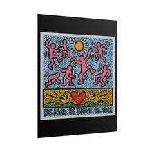 Load image into Gallery viewer, Keith Haring Inspired Poster – "Be Kind. Be Brave. Be You." Rolled Art Print