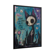 Load image into Gallery viewer, Not Every Soul Wanders Some Are Born to Light the Dark Rolled Poster — Gothic Whimsical Cat Fantasy Wall Art