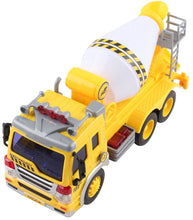 Load image into Gallery viewer, Friction Powered Cement Mixer Truck Toy With Lights And Sound