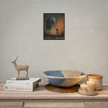Load image into Gallery viewer, Rolled Poster — Whimsical Night Garden Art Print with Quote: "We Are Not Our Worst Mistakes"