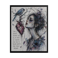 Load image into Gallery viewer, "Love Doesn't Destroy You All At Once" Wall Art | Anatomical Heart Print