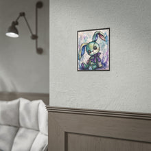 Load image into Gallery viewer, Spooky Cute Pastel Goth Bunny Canvas Art – Creepy Cute Plush Rabbit Wall Decor