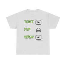 Load image into Gallery viewer, Thrift Flip Repeat Retro Buttons Thrifter Reseller T-Shirt - ALL Sizes - S - 5XL
