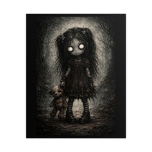 Load image into Gallery viewer, Creepy Doll Poster – Gothic Horror Rolled Art Print