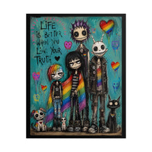 Load image into Gallery viewer, Gothic Pastel Pride Art Print - "Life Is Better When You Live Your Truth"