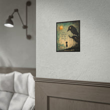 Load image into Gallery viewer, Gothic Crow Art Poster — “Keep Looking Up The Stars Need You Too” Rolled Wall Print