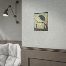 Load image into Gallery viewer, Gothic Crow Art Poster — "Make Stupid Mistakes" Motivational Wall Print