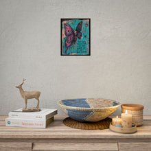 Load image into Gallery viewer, Grunge Skull Butterfly Poster – "Toxic People Feed Off Your Light" Rolled Art Print