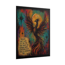 Load image into Gallery viewer, Phoenix Art Poster — 'Passion Isn't Loud' Inspirational Wall Art