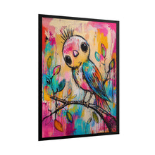 Load image into Gallery viewer, Colorful Bird Rolled Poster — Cute Tropical Parrot Art Print for Nursery & Kids' Room