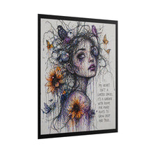 Load image into Gallery viewer, Rolled Poster — "My Heart Isn't a Limited Space" Floral Portrait Art Print