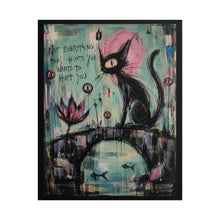Load image into Gallery viewer, Not Everything That Hunts You Wants to Hurt You Rolled Poster — Gothic Surreal Cat Fantasy Wall Art