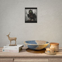 Load image into Gallery viewer, Horror Crow Monster Poster — Glowing Eyes Death Skull Art Print