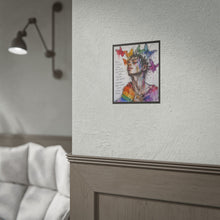 Load image into Gallery viewer, "Whose Glasses" Pride Art | Sketch Style Fluttering Butterflies Portrait Poster