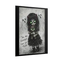 Load image into Gallery viewer, Rolled Poster — Gothic Girl with Glowing Eyes "You Are Stronger Than You Think"