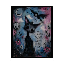 Load image into Gallery viewer, Not Every Star Wants to Be Found Rolled Poster — Gothic Whimsical Cat Fantasy Wall Art