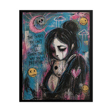 Load image into Gallery viewer, Rolled Poster — Goth Cute Art Print with ‘The Scars You Can’t See Still Shape The Way You Breathe’