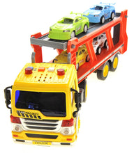 Load image into Gallery viewer, 1:16 2-In-1 Friction Powered Transporter Truck With Lights And Sounds