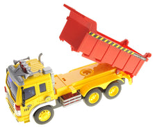 Load image into Gallery viewer, Friction Powered Dump Truck Toy With Lights And Sound