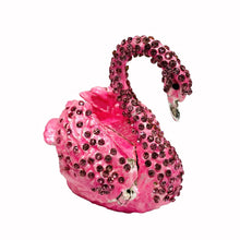 Load image into Gallery viewer, Diamond Swan Trinket Keepsake Box Hinged Figurine Collectible Ring Holder Wedding Favor Gift  (MINIMUM OF 2)