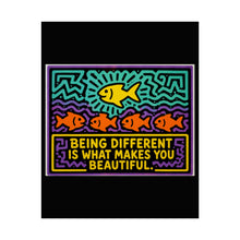 Load image into Gallery viewer, Different Fish Shine Brightest Rolled Poster — Playful Retro Pop Art Wall Art