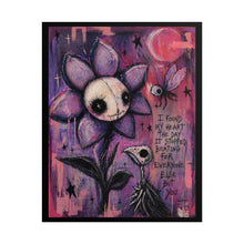 Load image into Gallery viewer, Rolled Poster – Whimsical Gothic Flower Art Print with 'I Found My Heart...' Quote