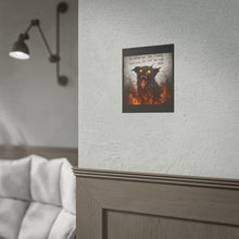 Load image into Gallery viewer, Rolled Poster — Gothic Demon Dog Art with Quote “No Matter How Dark It Seems”