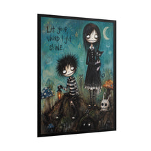 Load image into Gallery viewer, Gothic Cute Wall Poster - "Let Your Weird Light Shine" Rolled Art Print