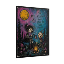 Load image into Gallery viewer, The Strangest Souls Make the Best Friends Rolled Poster — Gothic Whimsical Fantasy Wall Art