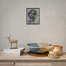 Load image into Gallery viewer, Surreal Woman & Clock Art Poster — “I’m Not Giving Up…” Inspirational Rolled Print
