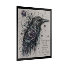 Load image into Gallery viewer, Crow Raven Art Poster — "Selfish People Are Like Shadows" Rolled Wall Art