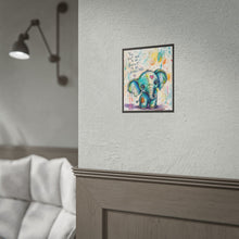 Load image into Gallery viewer, Rolled Poster — Cute Blue Elephant Art Print with "You Don't Have to Be Perfect to Be Amazing" Inspirational Quote