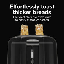 Load image into Gallery viewer, Proctor Silex Wide-Slot 2 Slice Toaster, Black