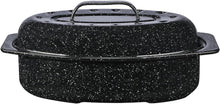 Load image into Gallery viewer, Granite Ware 13" Covered Oval Roaster Black