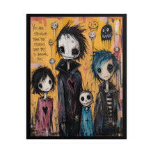Load image into Gallery viewer, Gothic Emo Friends Art Print – "You Are Stronger Than The Stories That Try To Break You" Affirmation Wall Decor