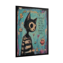 Load image into Gallery viewer, The Weirdest Souls Are the Ones Who See the Brightest Colors Rolled Poster — Gothic Whimsical Cat Fantasy Wall Art