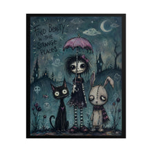 Load image into Gallery viewer, Find Beauty in the Strange Places Rolled Poster — Gothic Whimsical Moonlit Fantasy Wall Art