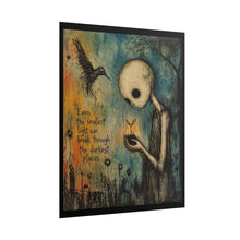 Load image into Gallery viewer, Rolled Poster — 'Even the Smallest Light' Surreal Art Print (Dark Whimsical Decor)