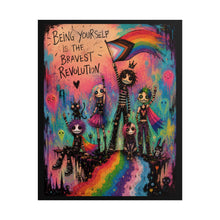 Load image into Gallery viewer, Inspirational Emo Rebellion Art Print - "Being Yourself Is The Bravest Revolution"
