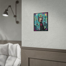 Load image into Gallery viewer, Rolled Poster — Whimsical Crowned Cat Art Print: "You Are Worthy Simply Because You Exist"