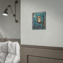 Load image into Gallery viewer, "Face The Storm You'll Find Your Strength" Owl Wall Art | Crescent Moon Print