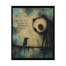 Load image into Gallery viewer, Dark Surreal Poster – “I Am Not What You Think” Crow & Moon Art Print