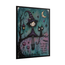 Load image into Gallery viewer, "The Bravest Hearts Are The Ones That Keep Dreaming" Witch Wall Art | Halloween Tree Print