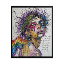Load image into Gallery viewer, "Build Your Own Life" Pride Art | Sketch Style Intricate Purple Hair Poster